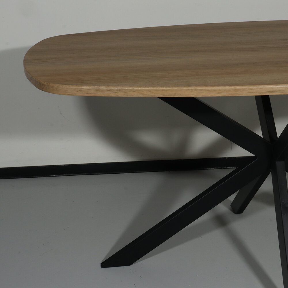 Eettafel Deens ovaal 240x110cm licht bruin Hero ovale eettafel Eettafel Deens ovaal 240x110cm licht bruin Hero ovale eettafel