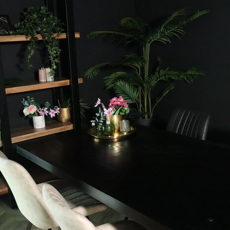 Lizzely Garden & Living Eettafel rechthoekig mangohout Xavier zwart 180cm duurzaam tafel met X-poot mango eetkamertafel rechthoek hout Lizzely Garden & Living Eettafel rechthoekig mangohout Xavier zwart 180cm duurzaam tafel met X-poot mango eetkamertafel rechthoek hout