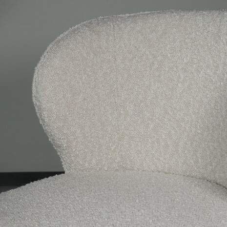 Lizzely Garden & Living Eetkamerstoel Coco boucle wit eetstoel