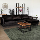 Hoekbank design Lizza 269cm bank zwart velvet loungebank zowel links als rechts bankstel Hoekbank design Lizza 269cm bank zwart velvet loungebank zowel links als rechts bankstel