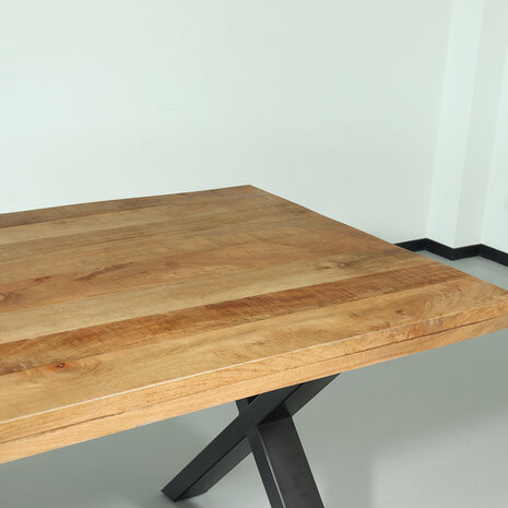 Lizzely Garden & Living Eettafel rechthoekig mangohout Xavier lichtbruin 180cm duurzaam tafel met X-poot mango eetkamertafel rechthoek hout Lizzely Garden & Living Eettafel rechthoekig mangohout Xavier lichtbruin 180cm duurzaam tafel met X-poot mango eetkamertafel rechthoek hout