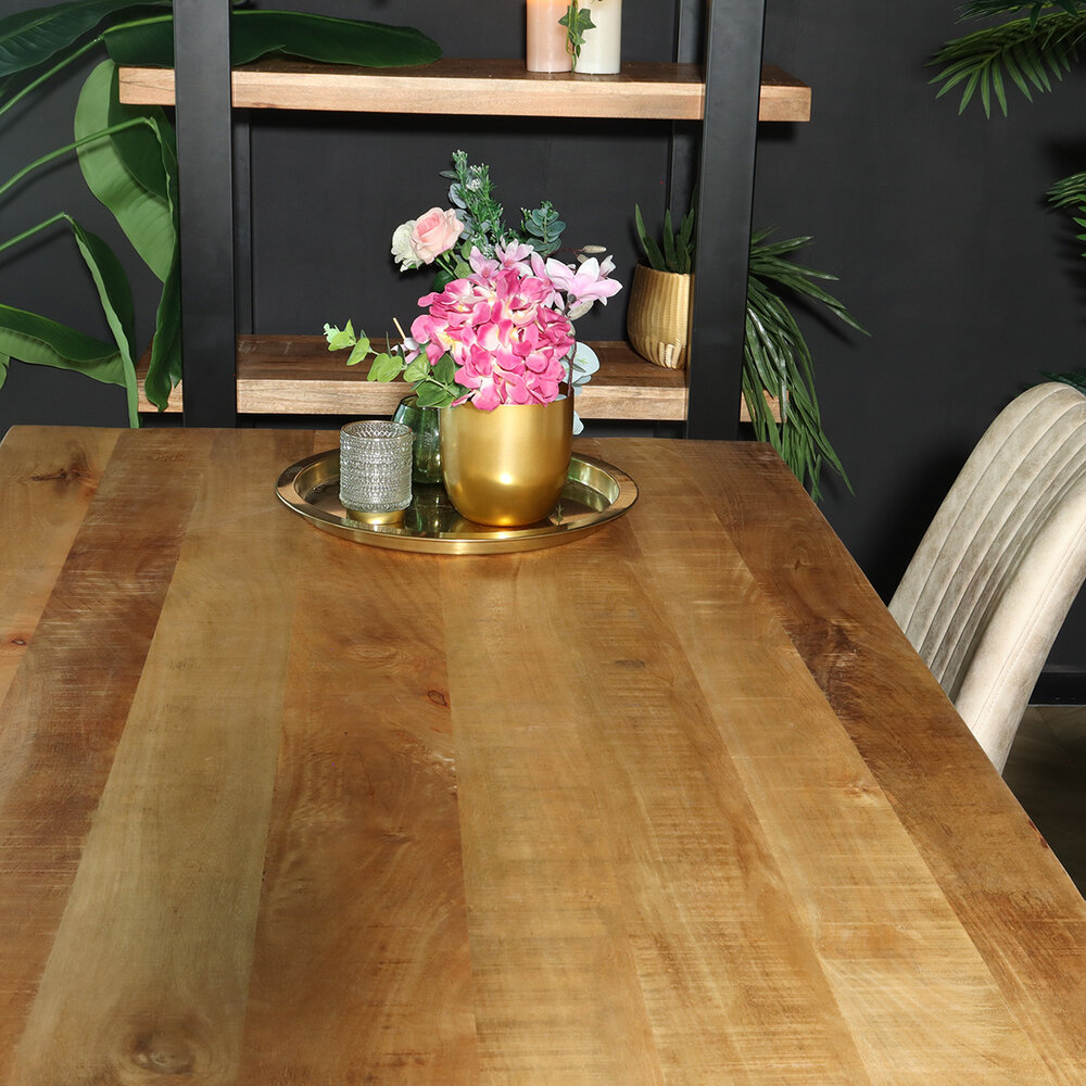 Eettafel rechthoekig mangohout Xavier lichtbruin 180cm duurzaam tafel met X-poot mango eetkamertafel rechthoek hout Eettafel rechthoekig mangohout Xavier lichtbruin 180cm duurzaam tafel met X-poot mango eetkamertafel rechthoek hout