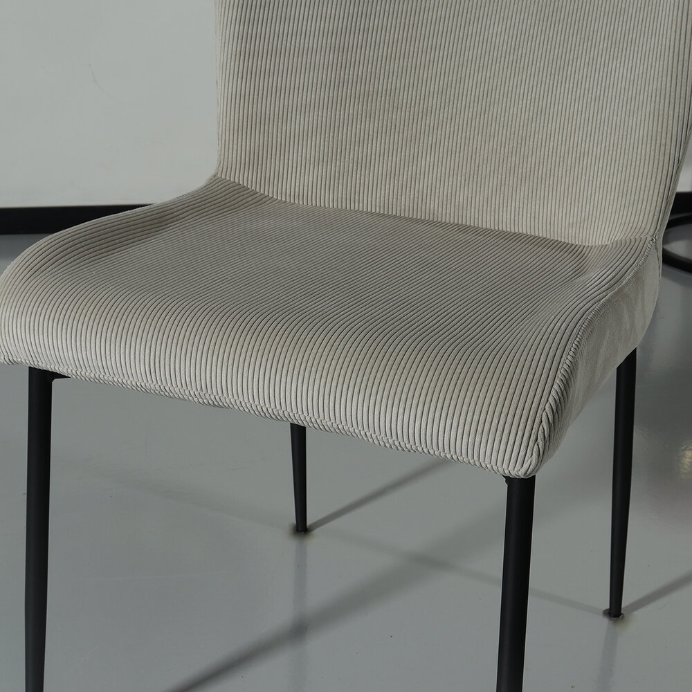 Eetkamerstoel Maxime zand ribstof eetstoel Eetkamerstoel Maxime zand ribstof eetstoel