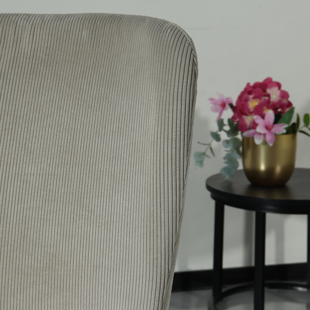 Eetkamerstoel Maxime zand ribstof eetstoel Eetkamerstoel Maxime zand ribstof eetstoel