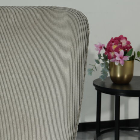 Lizzely Garden & Living Eetkamerstoel Maxime zand ribstof eetstoel Lizzely Garden & Living Eetkamerstoel Maxime zand ribstof eetstoel