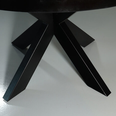 Lizzely Garden & Living Eettafel rond mangohout 120cm Jones zwart ronde industriële tafel duurzaam mango eetkamertafel Lizzely Garden & Living Eettafel rond mangohout 120cm Jones zwart ronde industriële tafel duurzaam mango eetkamertafel