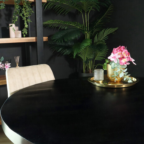 Lizzely Garden & Living Eettafel rond mangohout 120cm Jones zwart ronde industriële tafel duurzaam mango eetkamertafel Lizzely Garden & Living Eettafel rond mangohout 120cm Jones zwart ronde industriële tafel duurzaam mango eetkamertafel