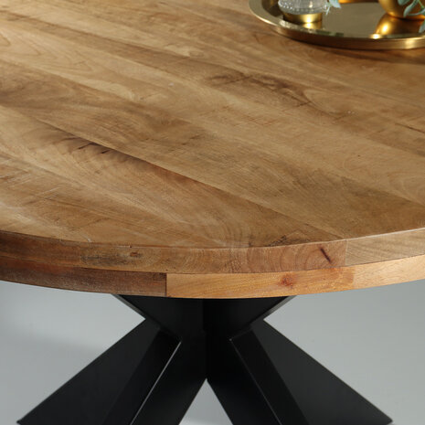 Lizzely Garden & Living Eettafel rond mangohout 120cm Jones lichtbruin ronde industriële tafel duurzaam mango eetkamertafel Lizzely Garden & Living Eettafel rond mangohout 120cm Jones lichtbruin ronde industriële tafel duurzaam mango eetkamertafel