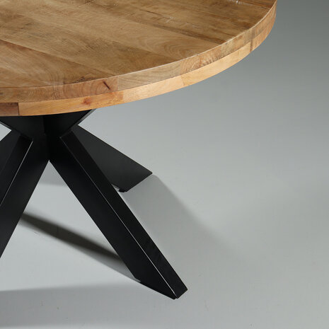 Lizzely Garden & Living Eettafel rond mangohout 120cm Jones lichtbruin ronde industriële tafel duurzaam mango eetkamertafel Lizzely Garden & Living Eettafel rond mangohout 120cm Jones lichtbruin ronde industriële tafel duurzaam mango eetkamertafel