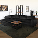 Lizzely Garden & Living Hoekbank design Puckerto 290cm bank velvet zwart hoek loungebank links bankstel Lizzely Garden & Living Hoekbank design Puckerto 290cm bank velvet zwart hoek loungebank links bankstel