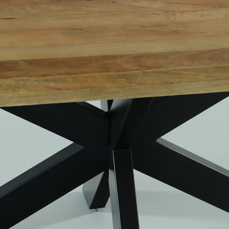 Lizzely Garden & Living Eettafel langwerpig mangohout 160cm lichtbruin John langwerpige tafel duurzaam mango eetkamertafel