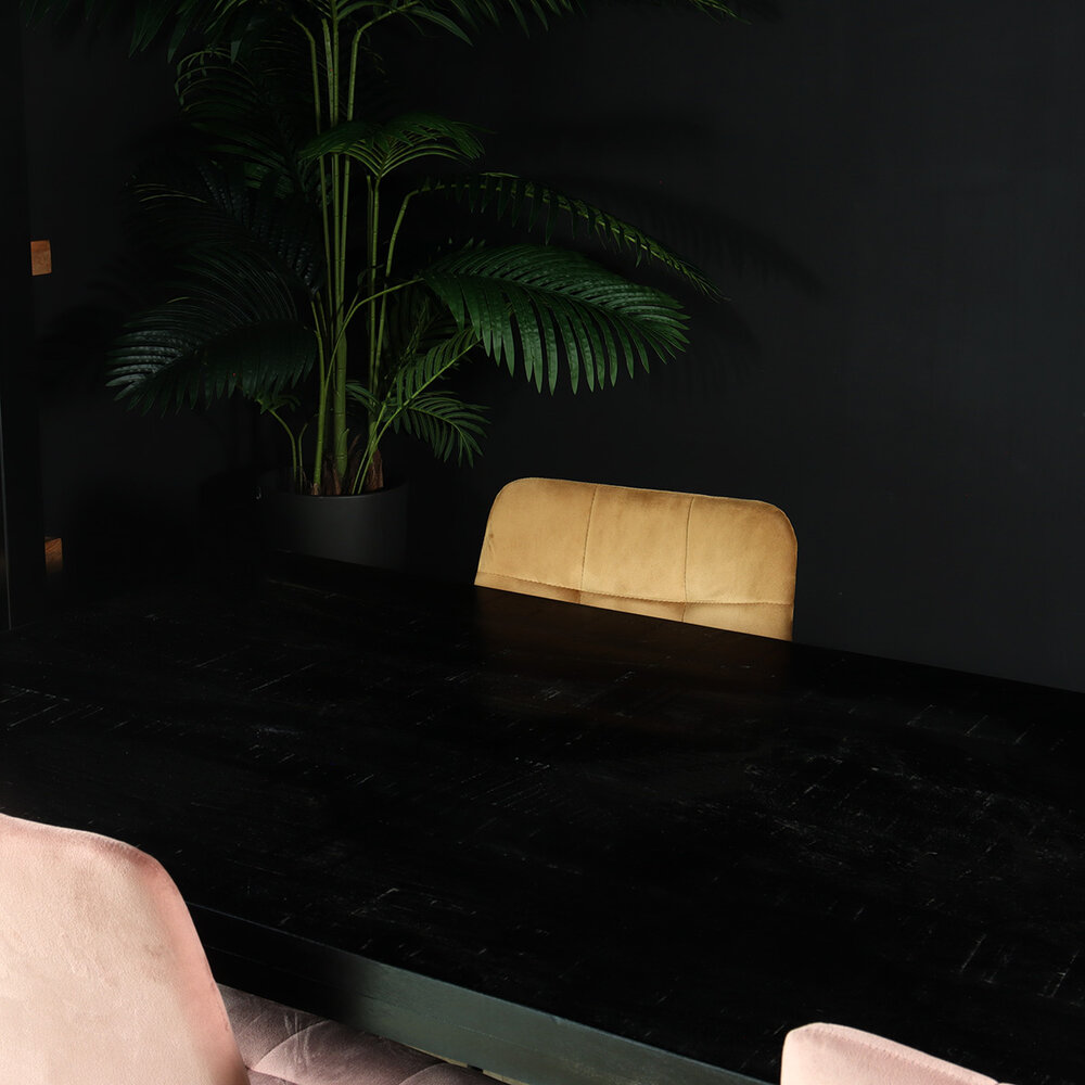 Eettafel langwerpig mangohout 180cm zwart John langwerpige tafel duurzaam mango eetkamertafel Eettafel langwerpig mangohout 180cm zwart John langwerpige tafel duurzaam mango eetkamertafel