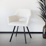 Lizzely Garden & Living Eetkamerstoel Joeri wit teddy eetstoel design Lizzely Garden & Living Eetkamerstoel Joeri wit teddy eetstoel design