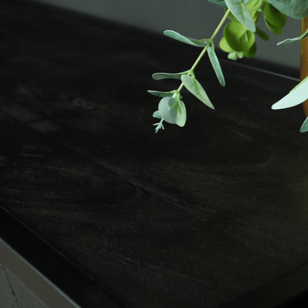 TV meubel industrieel Danae zwart visgraat duurzaam mangohout 180cm lengte mango TV meubel industrieel Danae zwart visgraat duurzaam mangohout 180cm lengte mango