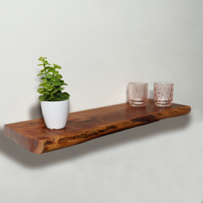 Lizzely Garden & Living Wandplank Inge industrieel lengte 65cm acacia hout muurdecoratie Lizzely Garden & Living Wandplank Inge industrieel lengte 65cm acacia hout muurdecoratie
