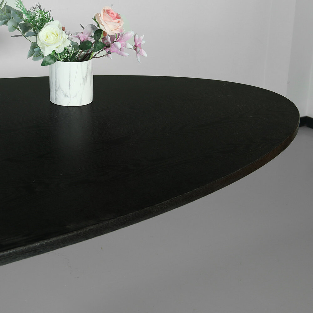 Eettafel ovaal 240cm Rato zwart ovale eettafel