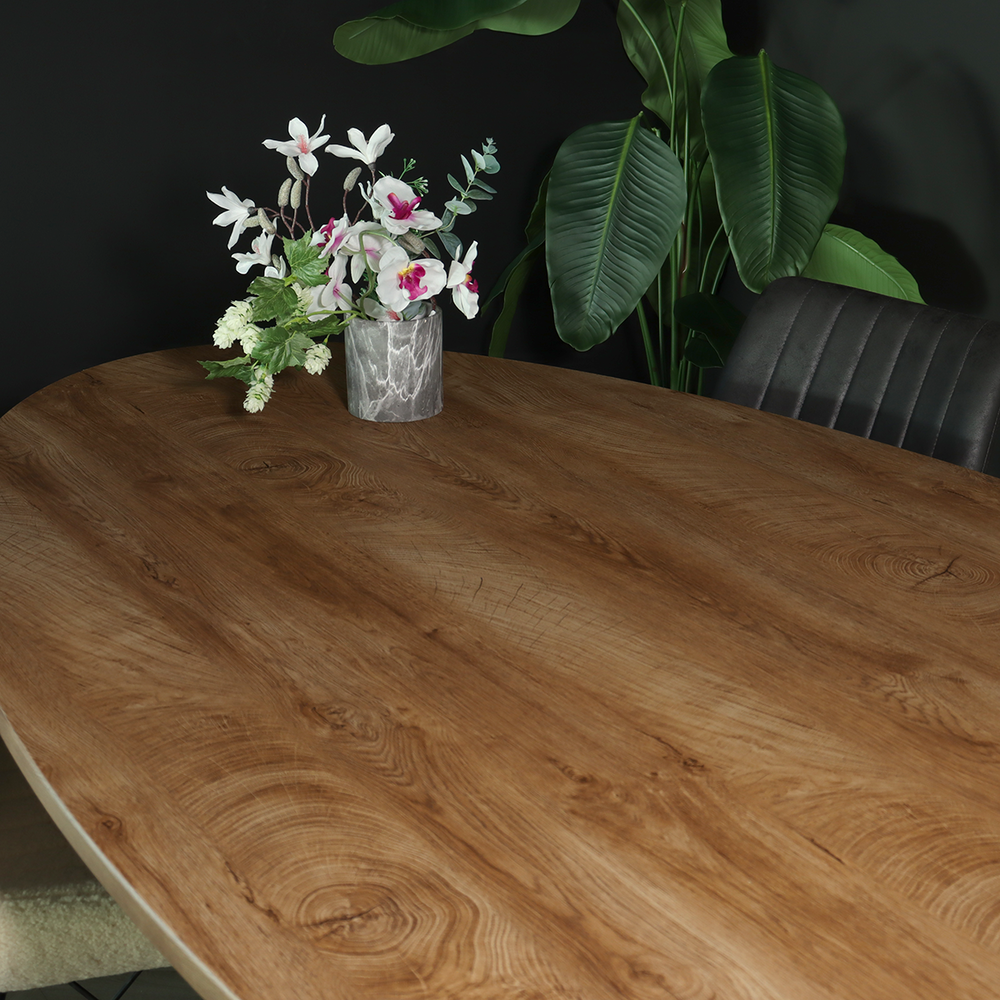 Eettafel ovaal 240cm Rato bruin ovale tafel Eettafel ovaal 240cm Rato bruin ovale tafel