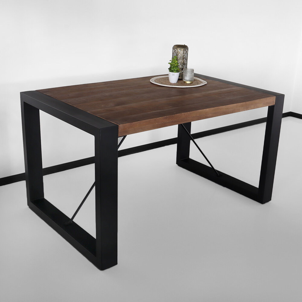 Eettafel rechthoekig Jonas 140x90cm mangohout duurzaam mango tafel Eettafel rechthoekig Jonas 140x90cm mangohout duurzaam mango tafel