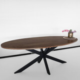Lizzely Garden & Living Eettafel ovaal 210cm Rato bruin ovale tafel Lizzely Garden & Living Eettafel ovaal 210cm Rato bruin ovale tafel