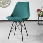 Eetkamerstoel Viga turquoise velvet eetstoel Eetkamerstoel Viga turquoise velvet eetstoel