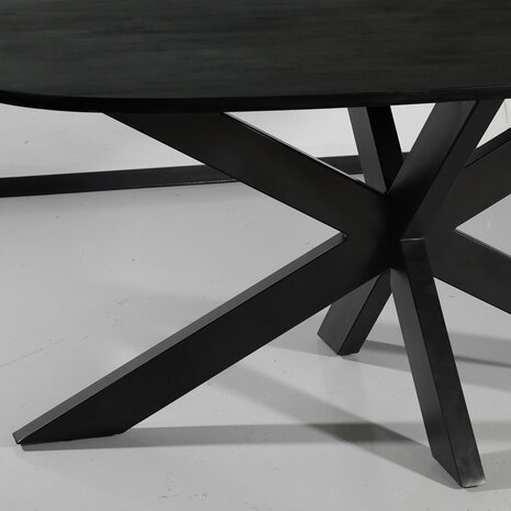 Lizzely Garden & Living Eettafel deens ovaal mangohout 180cm Austin zwart ovale tafel duurzaam mango eetkamertafel Lizzely Garden & Living Eettafel deens ovaal mangohout 180cm Austin zwart ovale tafel duurzaam mango eetkamertafel