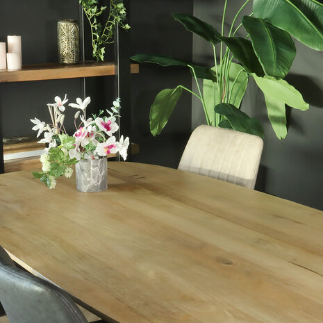 Lizzely Garden & Living Eettafel deens ovaal mangohout 180cm Austin lichtbruin ovale tafel duurzaam mango eetkamertafel Lizzely Garden & Living Eettafel deens ovaal mangohout 180cm Austin lichtbruin ovale tafel duurzaam mango eetkamertafel