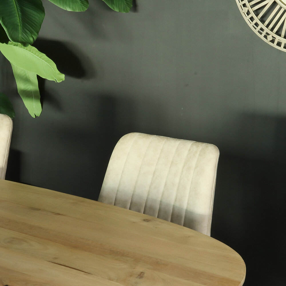 Eettafel deens ovaal mangohout 180cm Austin lichtbruin ovale tafel duurzaam mango eetkamertafel Eettafel deens ovaal mangohout 180cm Austin lichtbruin ovale tafel duurzaam mango eetkamertafel