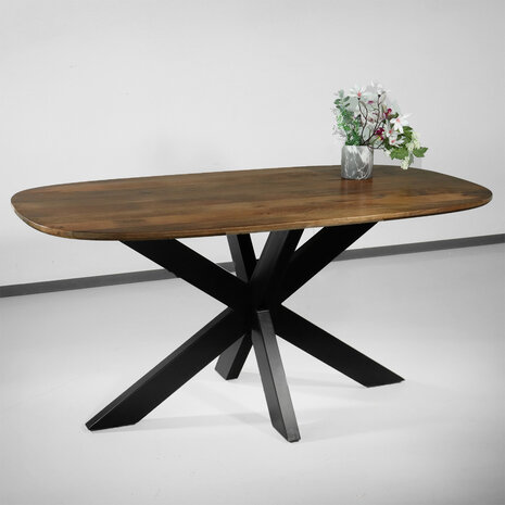 Lizzely Garden & Living Eettafel deens ovaal mangohout 160cm Austin bruin ovale tafel duurzaam mango eetkamertafel Lizzely Garden & Living Eettafel deens ovaal mangohout 160cm Austin bruin ovale tafel duurzaam mango eetkamertafel