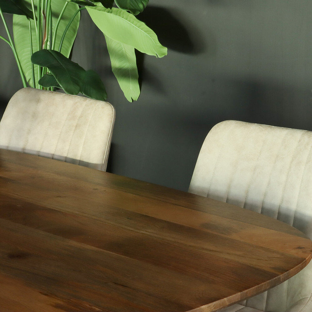 Eettafel deens ovaal mangohout 160cm Austin bruin ovale tafel duurzaam mango eetkamertafel Eettafel deens ovaal mangohout 160cm Austin bruin ovale tafel duurzaam mango eetkamertafel