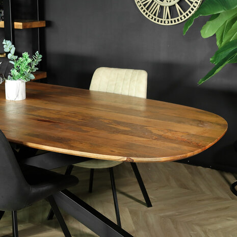 Lizzely Garden & Living Eettafel deens ovaal mangohout 240cm Austin bruin ovale tafel duurzaam mango eetkamertafel Lizzely Garden & Living Eettafel deens ovaal mangohout 240cm Austin bruin ovale tafel duurzaam mango eetkamertafel