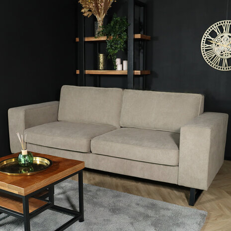 Lizzely Garden & Living Zitbank Zora 2,5-zits taupe ribstof bank stof bankstel Lizzely Garden & Living Zitbank Zora 2,5-zits taupe ribstof bank stof bankstel