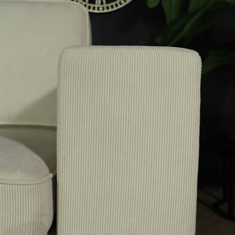 Lizzely Garden & Living Zitbank Zora 2,5-zits beige ribstof bank stof bankstel