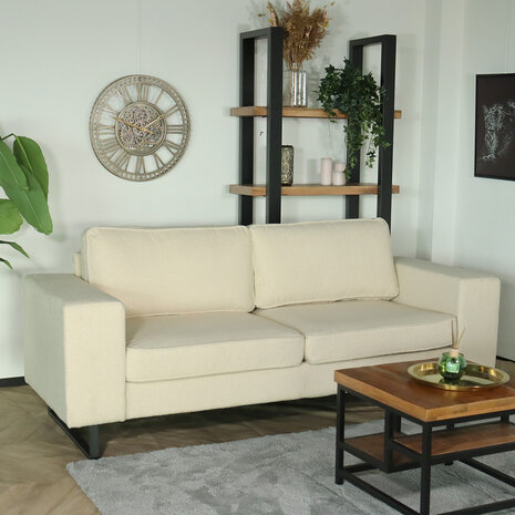 Lizzely Garden & Living Zitbank Zora 2,5-zits beige teddy bank stof bankstel Lizzely Garden & Living Zitbank Zora 2,5-zits beige teddy bank stof bankstel