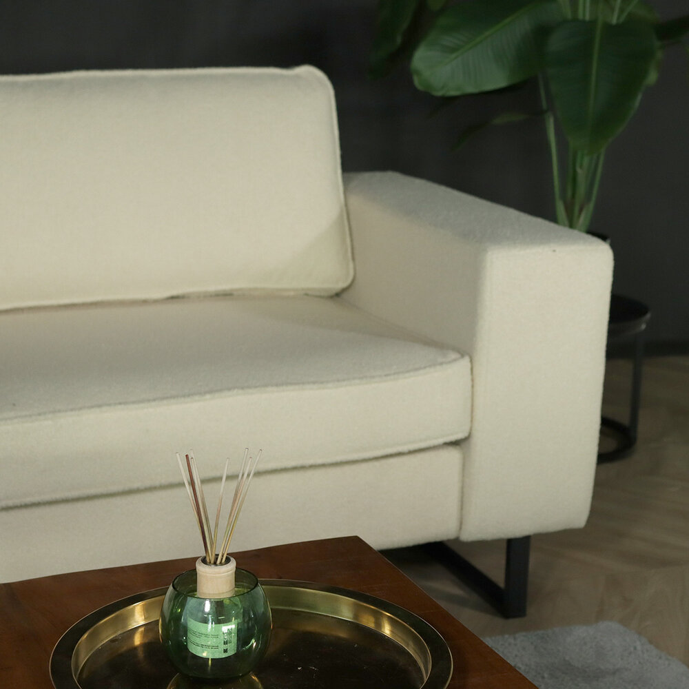 Zitbank Zora 2,5-zits beige teddy bank stof bankstel Zitbank Zora 2,5-zits beige teddy bank stof bankstel