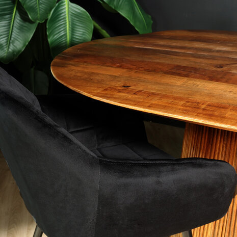 Lizzely Garden & Living Eetkamerstoel met armleuning Barbara zwart velvet eetstoel Lizzely Garden & Living Eetkamerstoel met armleuning Barbara zwart velvet eetstoel