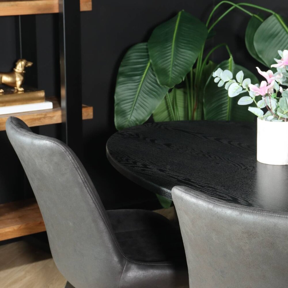 Eettafel ovaal 160cm Rato zwart ovale tafel Eettafel ovaal 160cm Rato zwart ovale tafel