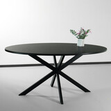 Lizzely Garden & Living Eettafel ovaal 160cm Rato zwart ovale tafel Lizzely Garden & Living Eettafel ovaal 160cm Rato zwart ovale tafel