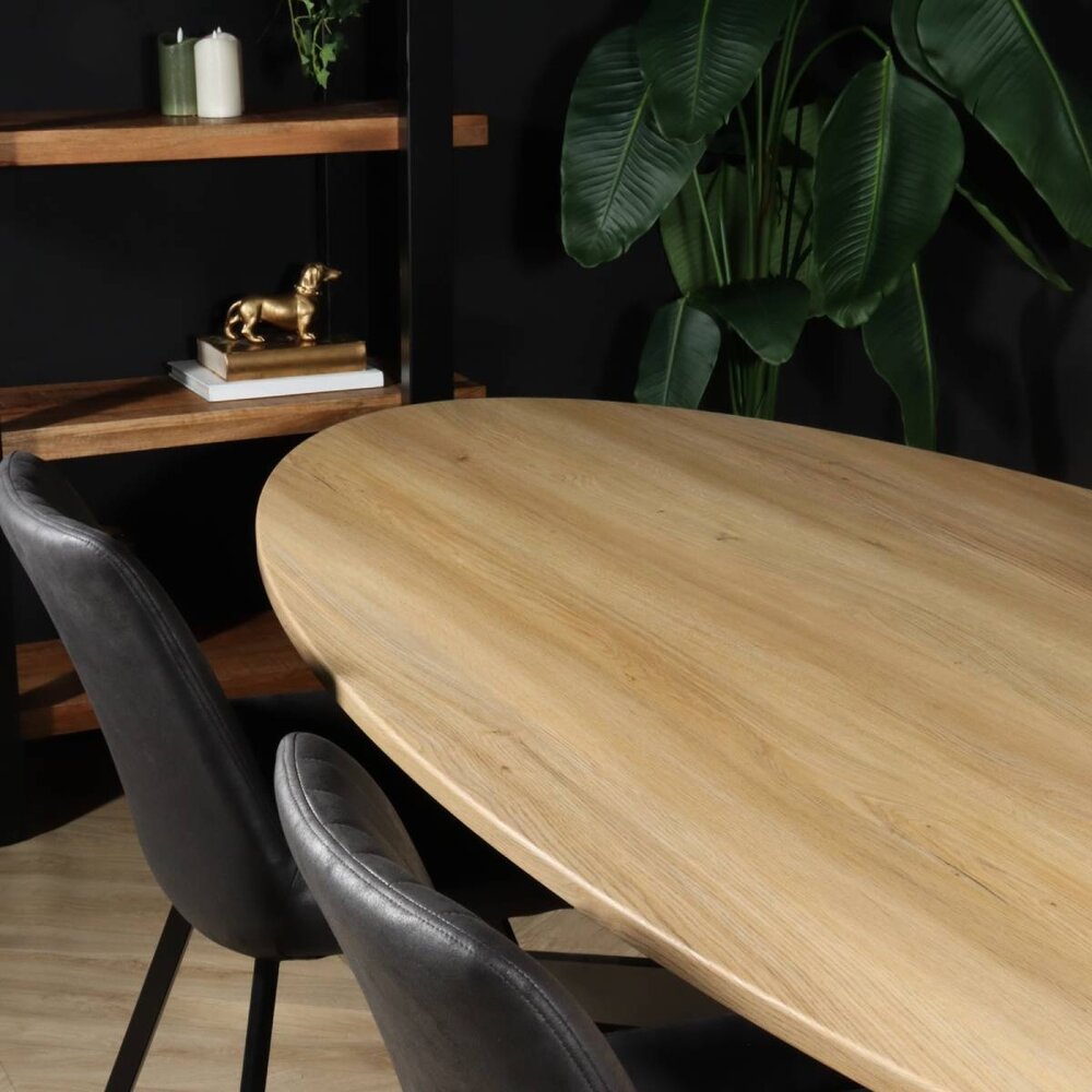 Eettafel ovaal 240cm Rato lichtbruin ovale tafel