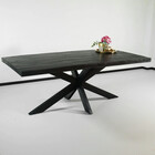 Eettafel langwerpig mangohout 200cm zwart John langwerpige tafel duurzaam mango eetkamertafel Eettafel langwerpig mangohout 200cm zwart John langwerpige tafel duurzaam mango eetkamertafel