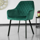 Eetkamerstoel met armleuning Yurgan velvet groen eetstoel Eetkamerstoel met armleuning Yurgan velvet groen eetstoel