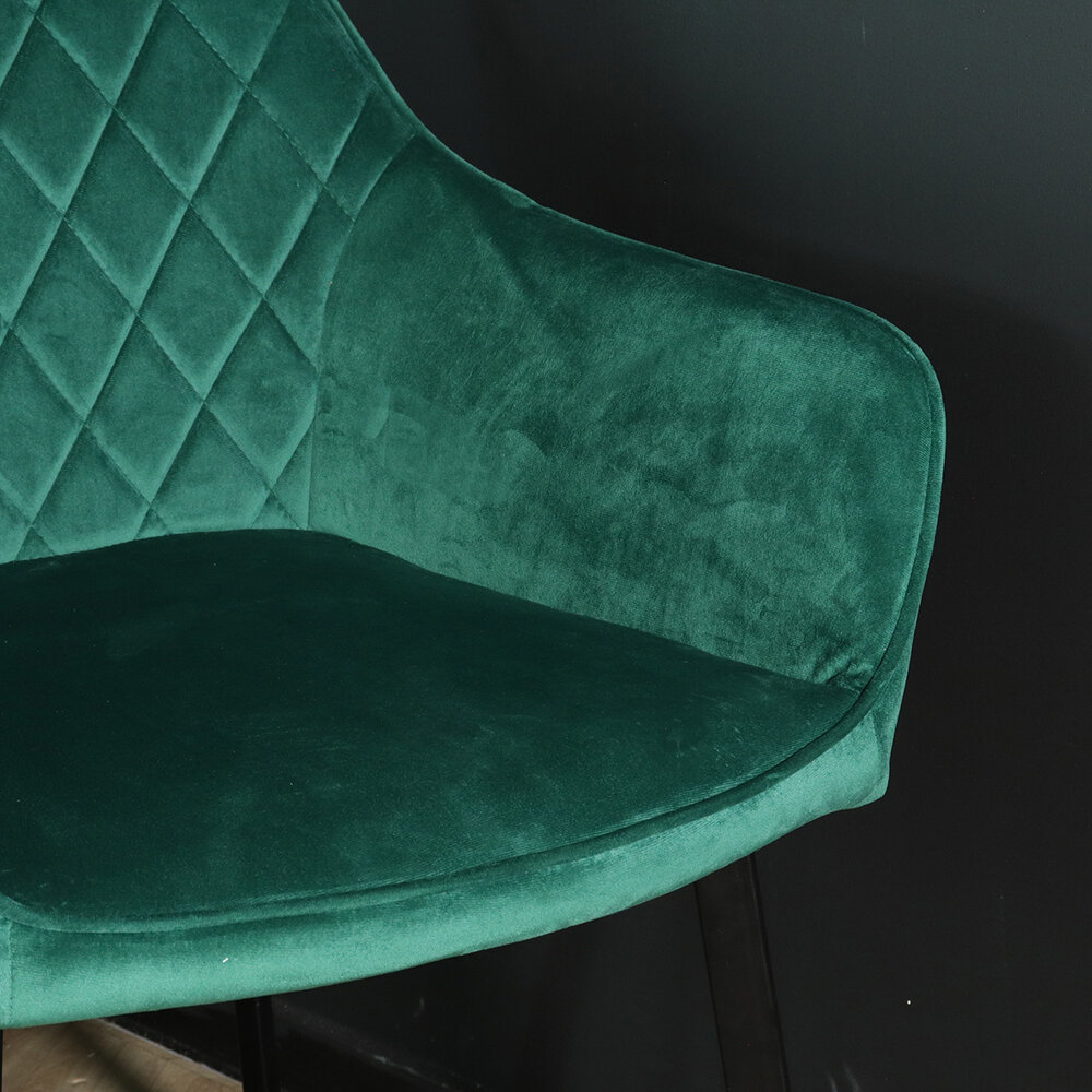 Eetkamerstoel met armleuning Yurgan velvet groen eetstoel Eetkamerstoel met armleuning Yurgan velvet groen eetstoel
