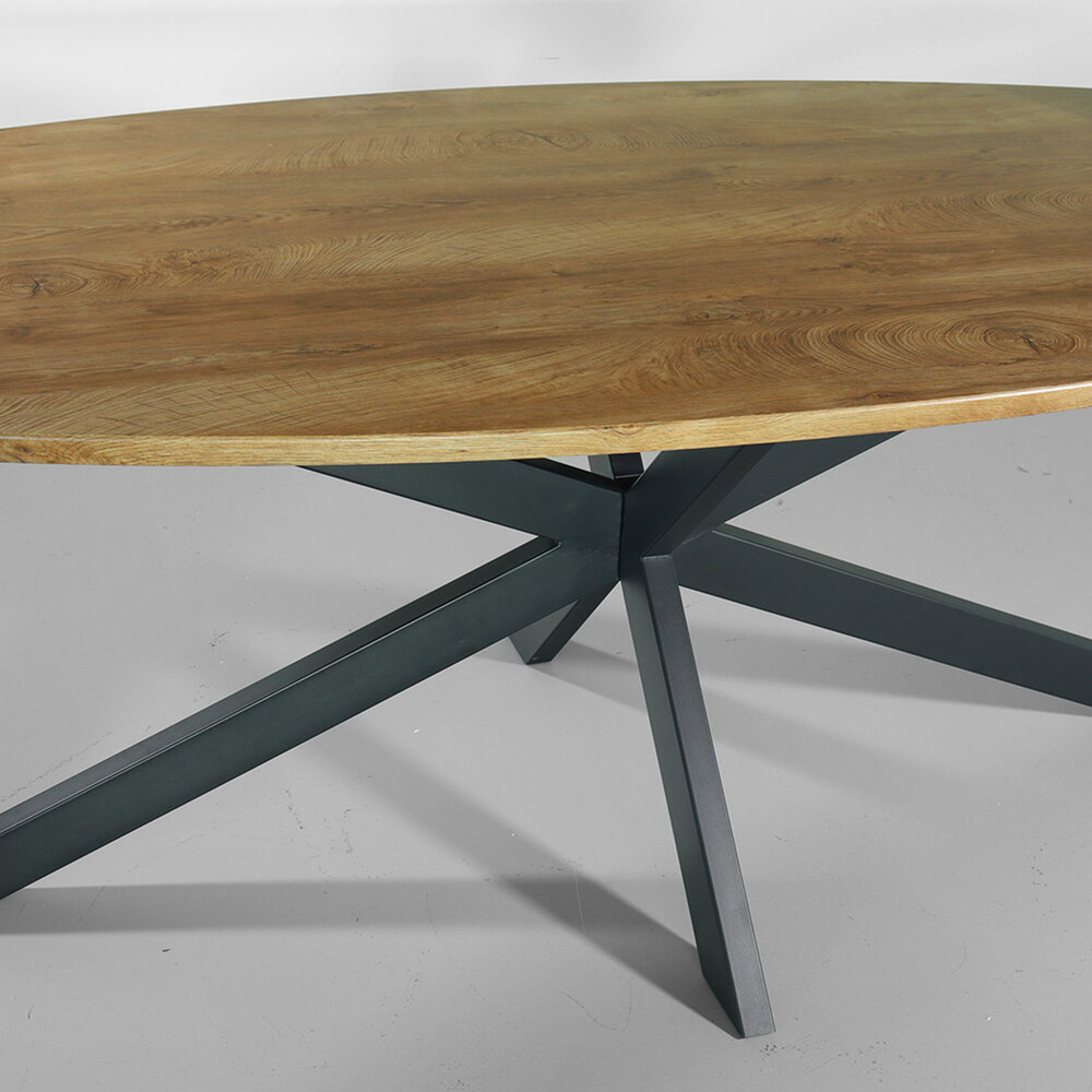 Eettafel ovaal 240cm Rato bruin ovale tafel Eettafel ovaal 240cm Rato bruin ovale tafel