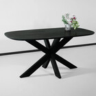 Eettafel deens ovaal mangohout 160cm Austin zwart ovale tafel duurzaam mango eetkamertafel Eettafel deens ovaal mangohout 160cm Austin zwart ovale tafel duurzaam mango eetkamertafel