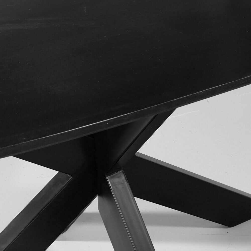 Eettafel deens ovaal mangohout 160cm Austin zwart ovale tafel duurzaam mango eetkamertafel Eettafel deens ovaal mangohout 160cm Austin zwart ovale tafel duurzaam mango eetkamertafel