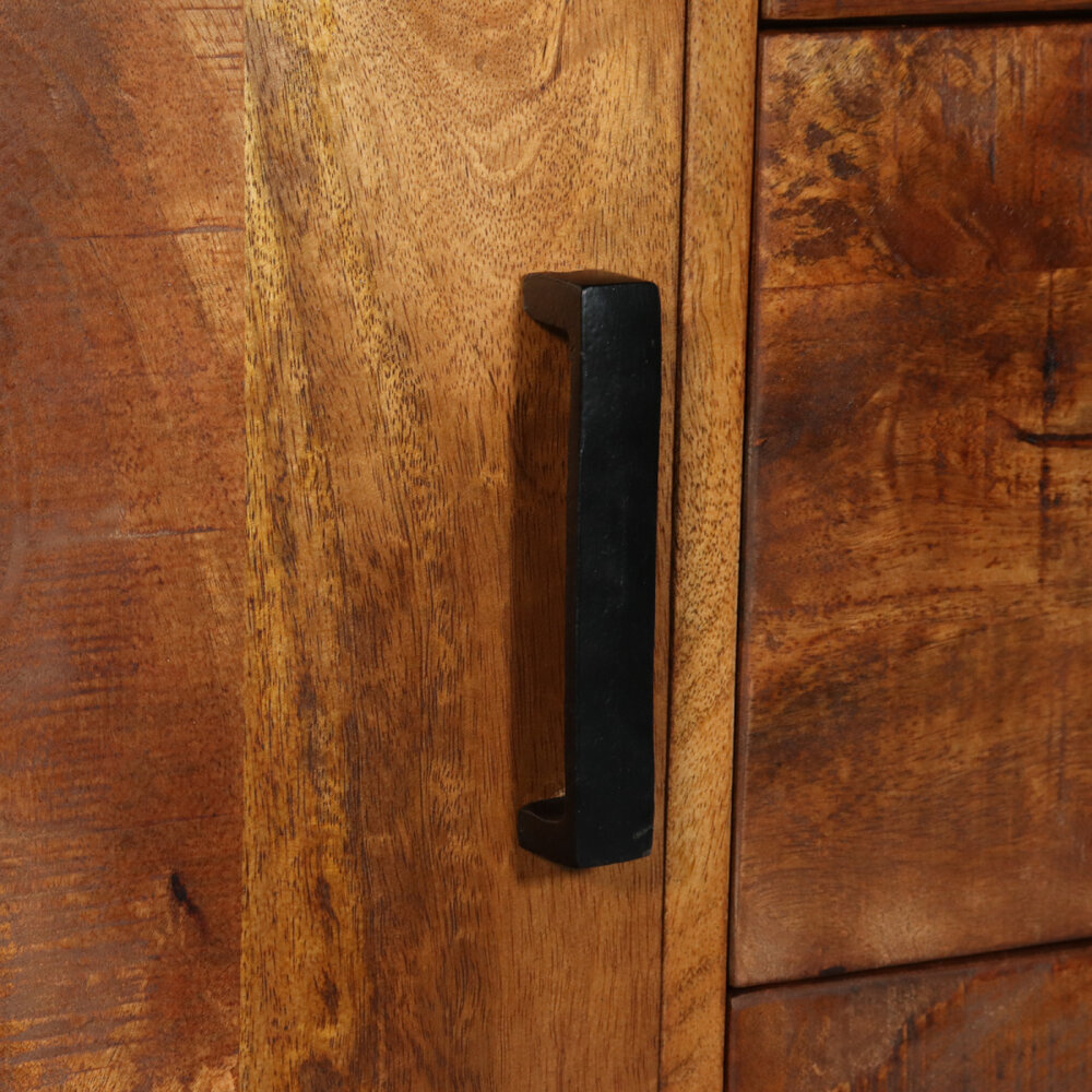 Industriële kast mangohout Dex 150x100cm wandkast duurzaam mango Industriële kast mangohout Dex 150x100cm wandkast duurzaam mango