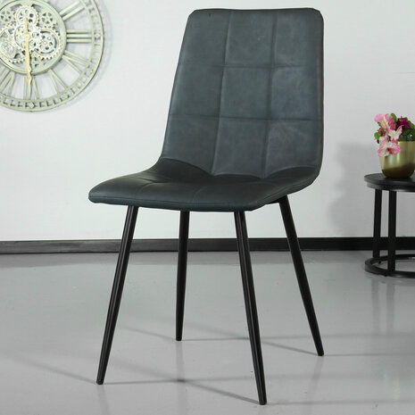 Lizzely Garden & Living Eetkamerstoel Catoo antraciet kunstleder eetstoel Lizzely Garden & Living Eetkamerstoel Catoo antraciet kunstleder eetstoel