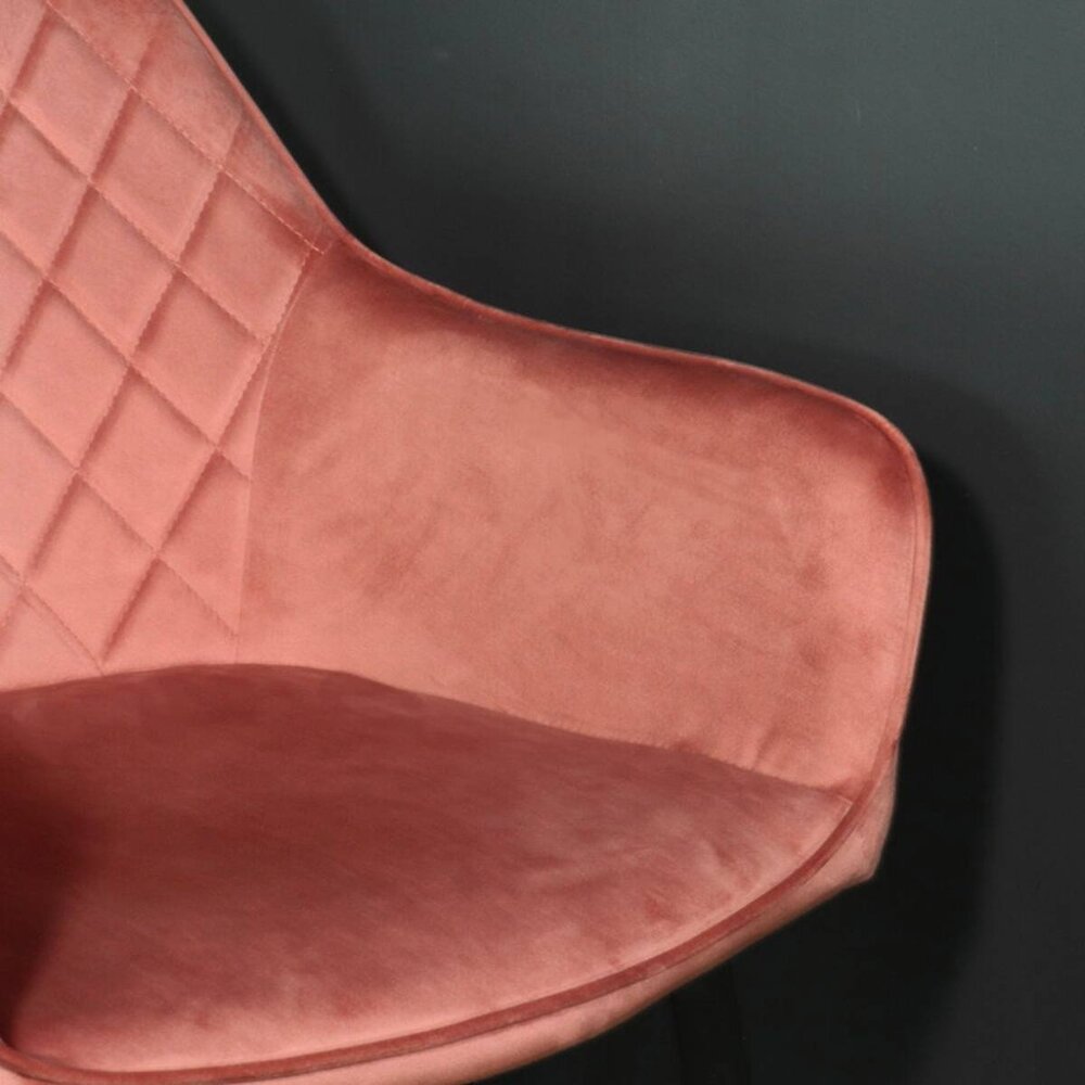 Eetkamerstoel met armleuning Yurgan velvet roze eetstoel Eetkamerstoel met armleuning Yurgan velvet roze eetstoel
