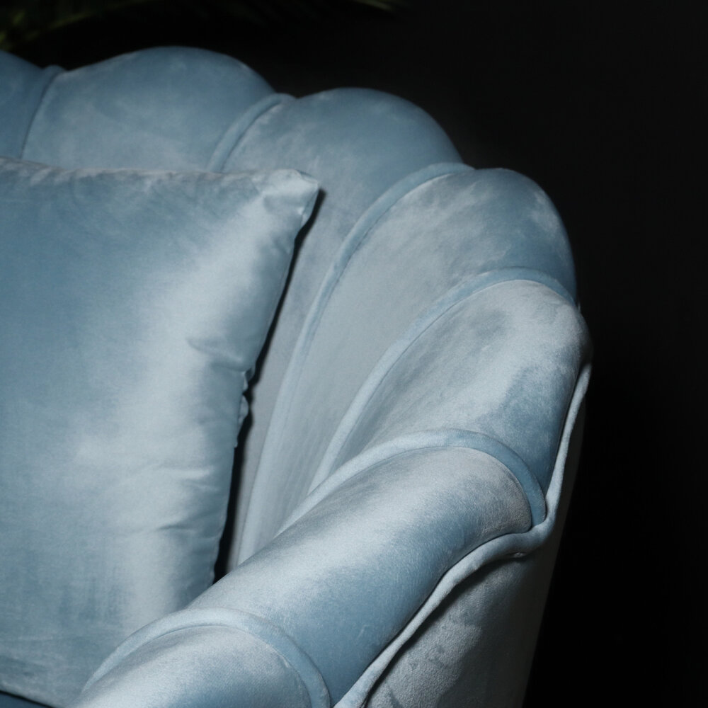 Fauteuil zitbank 1 persoons Belle lichtblauw bankje