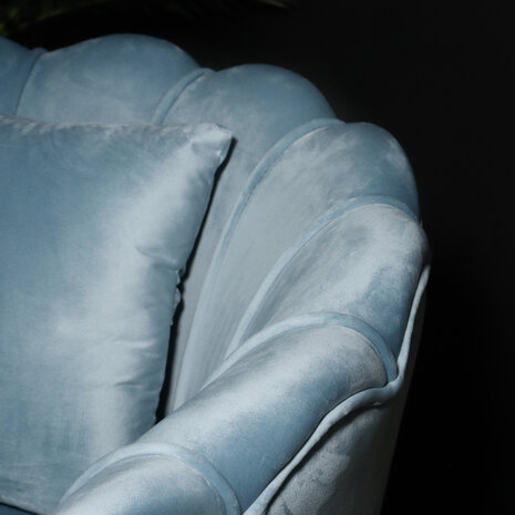 Lizzely Garden & Living Fauteuil zitbank 1 persoons Belle lichtblauw bankje