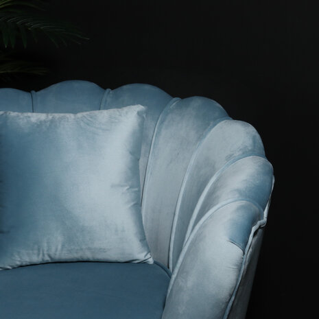 Lizzely Garden & Living Fauteuil zitbank 1 persoons Belle lichtblauw bankje